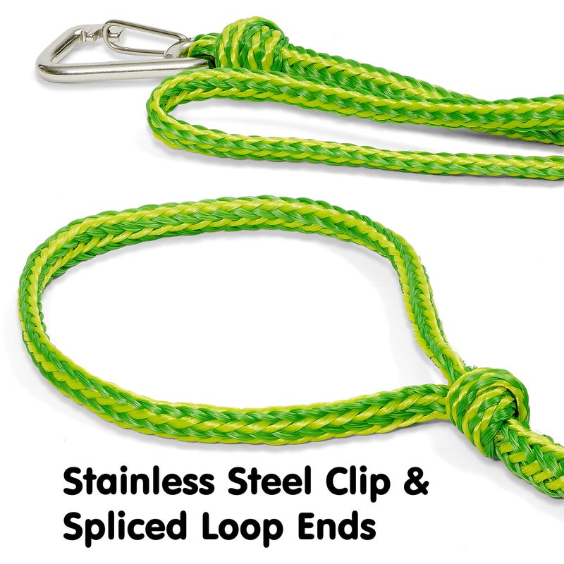 Skog Ã… Kust Premium PWC Dock Lines | 2-Pack Heavy Duty Braided Ropes, 1/2'' x 7ft & 14ft Lengths, with 316 Stainless Steel Clip - Image 2